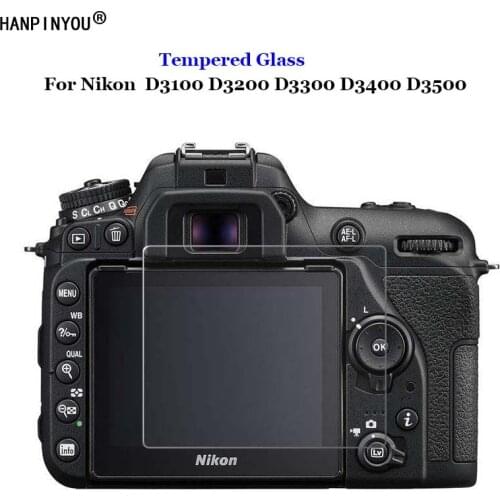 For Nikon D3100 D3200 D3300 D3400 D3500 D3600 Front Tough Tempered Glass 9H Camera LCD Screen Protector Protective Film Guard