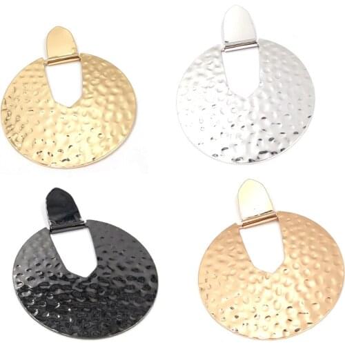 Geometric Round Huge Harmmed Disc drop earrings for Women
