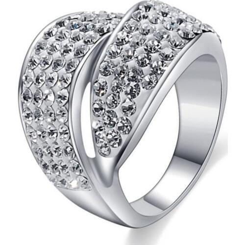 Hot New wholesale stainless steel Crystal Rings for Men and Women,fashion Wedding Jewelry Wholesale Dropshipping