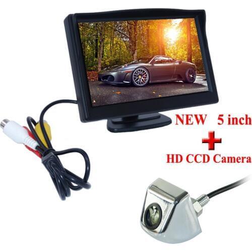 Hot Sale! 800*480 4.3 Inch HD Color TFT LCD Screen Rear View Camera Monitor 2 AV Video Input Car Reverse Camera Promotion