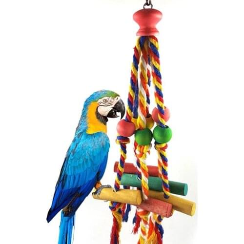 Bird Chewing Toy Funny Cotton Rope Parrot Toy Bite Resistant Bird Tearing Toy Cockatiels Parakeet Training Toy Bird Accessories