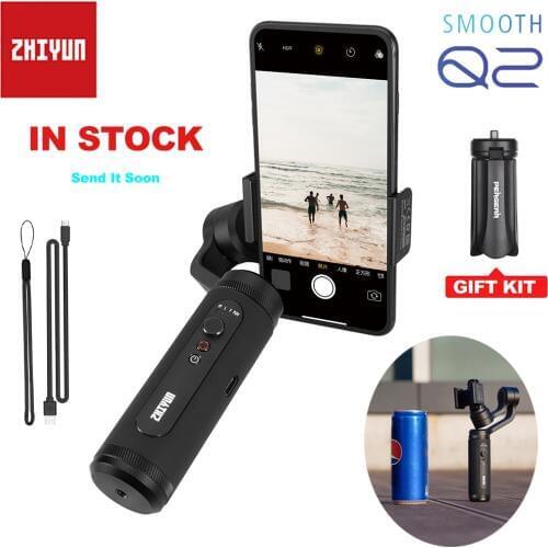 Zhiyun Smooth Q2 Truly Pocket-Size Portable 3-Axis Smartphone Handheld Gimbal for iPhone 11 Pro Max XS X 8P 8 Samsung S10 S9 S8