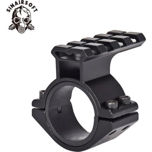 Hot Aluminum 25.4mm Or 30mm Ring Tube Fit Flashlight Laser Weaver Picatinny Rail 20mm Mount Adapter For Paintball Accessories