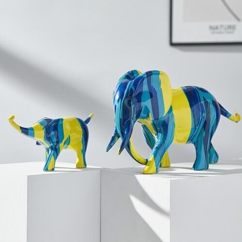 Creative Color Animal Decoration Resin Animal Model Modern Home Decoration Living Room Office Countertop Decor Accessories Gift