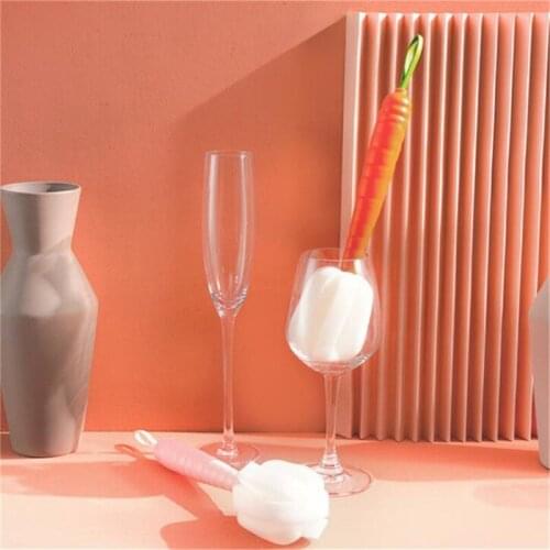 Long-handled cup brush bottle brush sponge brush Kitchen cleaning brush Creative long pot brush thermos mug gargle mug mug