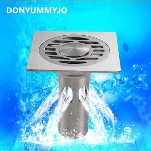 Stainless Steel Floor Drain10*10cm Anti-odor Square Shower Floor Drain Bathroom Kitchen Accessories Ralo Para Banheiro