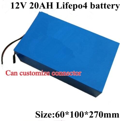 Light Weight 12v 20A Rechargeable LiFepo4 Battery Li-ion Solar Storage Battery Pack for Solar System Golf Cart Mobility Scooter