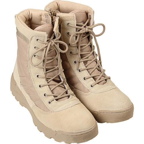 Outdoor Sport Army fans Military soldier Men Combat Tactical Boots Hiking Desert Leather Ankle Training Boots Male Camping Shoes