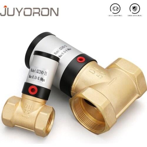 Normally closed or open 2/2 way pneumatic brass water valve, Fluid air control valve Q22HD-15 to 50 Air oil valves 1/2" 3/4" 1"