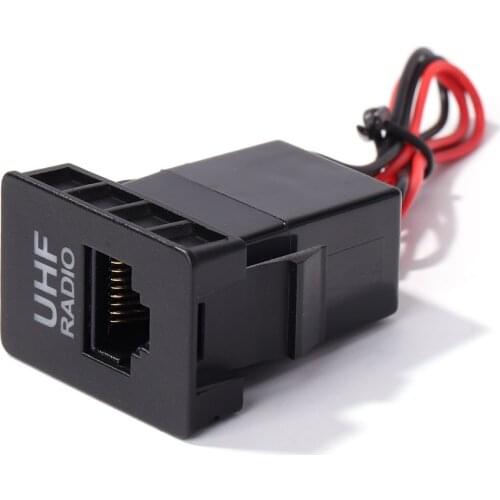Car Dash Switch Panel Blank RJ45 Microphone Mic Socket Adapter UHF Radio Pass Through Connector Auto Accessories
