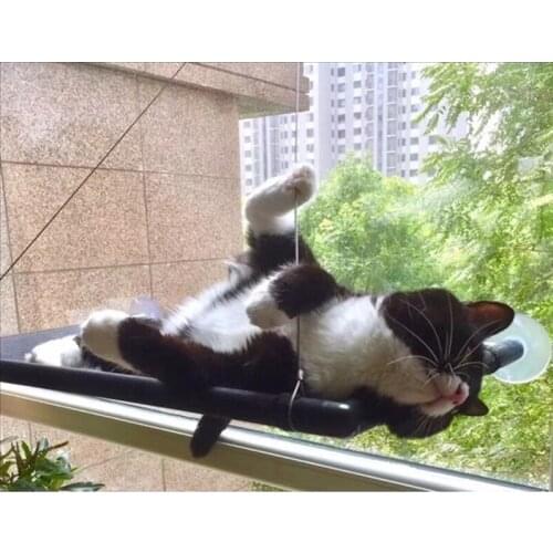 High Quality Material Pet Hanging Bed Cat Window Seat Hammock Comfortable Washable Cat Pet Bed Super Suction Cup Shelf Seat Bed