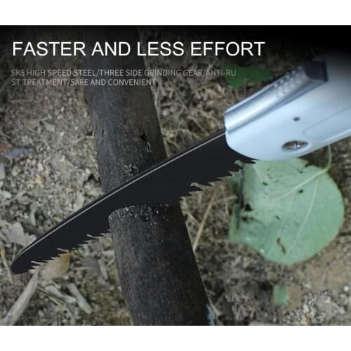 Professional Sharp Hand-held Fast Folding Saw Woodworking Cutting Tool SK5 Steel U-Shaped Turbine Camping Professional Hand Saw