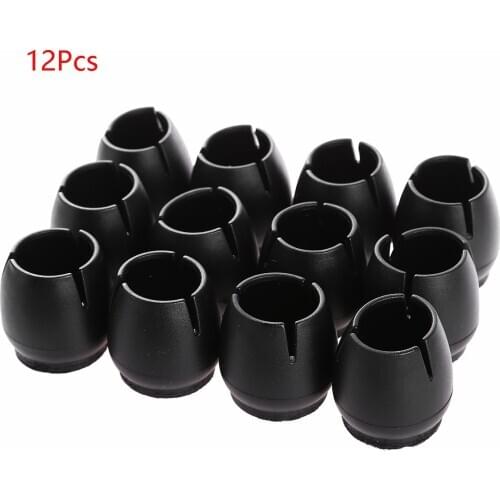 12 Home Chair Leg Protector Non Slip Table Legs End Caps Covers Rubber Furniture Feet Tips Cups Floor Protect Tools Hardware Kit