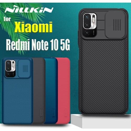 For Xiaomi Redmi Note 10 5G Note10 Case NILLKIN Slide Camera Protect Lens Protection Privacy Frosted Shield Shockproof Cover
