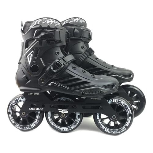 JK RS6 Speed Inline Roller Skates Professional Roller Skating Shoes for Adult 3 or 4 *110mm Wheels Patines FSK Rollerblade SH55