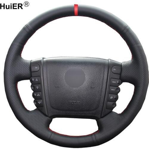 Hand Sewing Car Steering Wheel Cover For Ssangyong Rexton Rexton W Rodius Braid on Steering-wheel Automobile Car Accessories