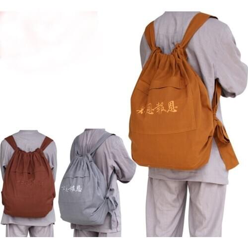 3color zen monk backpack Buddhism bags martial arts package shaolin monks kung fu lay meditation big bag