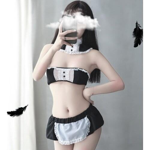 Sexy Lingerie Maid Uniform Temptation Underwear Cosplay Costume Set