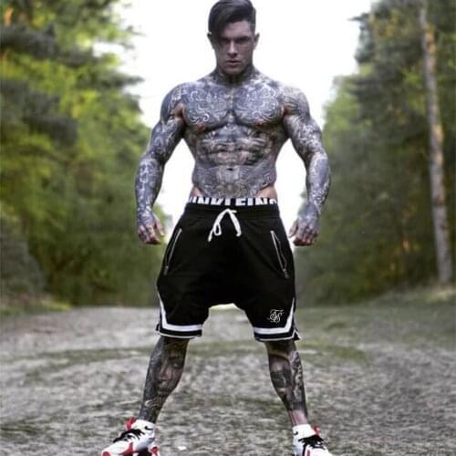 Sik sik Summer New Mens Tide Brand Cotton Sports Shorts Gyms Fitness Leisure Jogging Training Running Sports Shorts