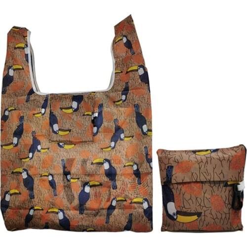 1pc Foldable Shopping Bags Polyester Reusable Groceries Tote Eco-Friendly Household Washable Reusable Storage Bag Bolsa Plegable