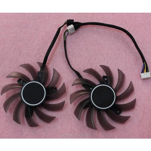R182b FD7010H12S 75mm Video Card Dual Cooler Fan Replacement 40mm 12V 0.35A 4Wire 5Pin for ASUS GTX660 GTX670 GTX770 R9-270X
