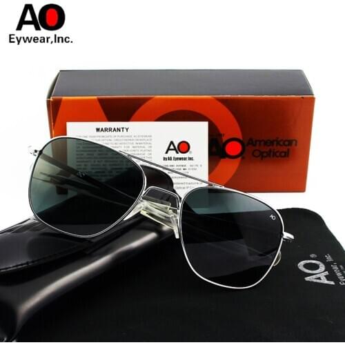 AO aviation Sunglasses Men women retro 2021 designer with Original box American Optical Sun Glass driving shades