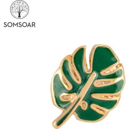 Somsoar Jewelry PHILODENDRON LEAF FROND CHARMS fit 10mm Mesh Bracelet and Leather Wrap Bracelet accessories 10pcs/lot