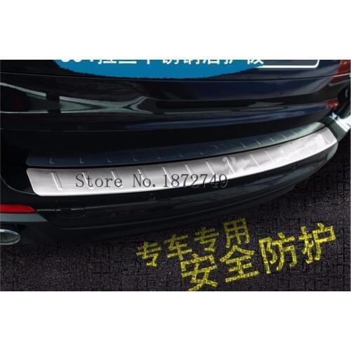 Steel Rear Bumper Protector sill plate cover trim outside for bmw X5 E70 2008 2009 2010 2011 2012 2013