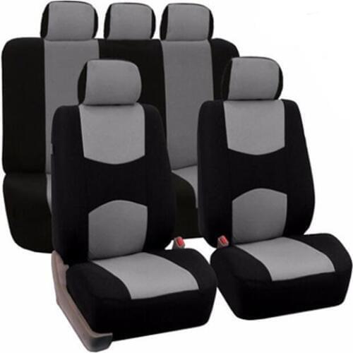 Ventilation and dust 9PCS Style Polyester Car Seat Cover Universal Fit Most Car Cases Car Seat Protector Seat Covers 6 Colours