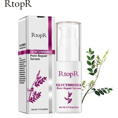 RtopR Glycyrrhiza Repair Serum Shrink Face Pore Oil Control Anti Wrinkle Whitening Cream Effectively eliminate acne marks