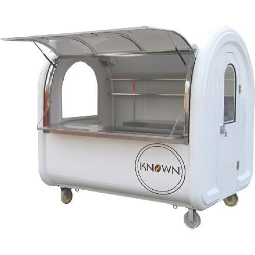 High quality 4 small wheels food trailer mobile food cart fast food truck free shipping by sea