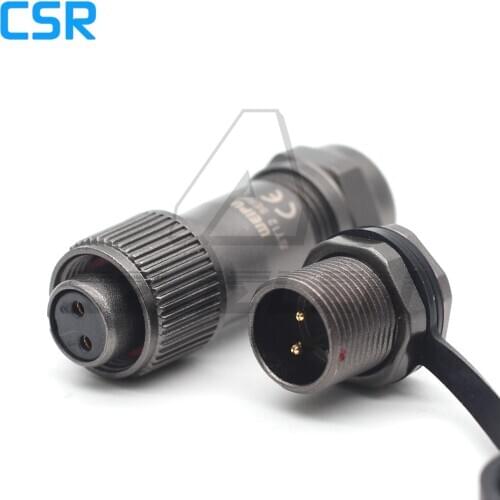 WEIPU ST12 series 2 pin Waterproof Connector IP68 Male socket 12mm Panel Mount Cable Connector