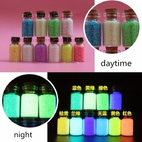 10g Glow In The Dark Luminous Party Bright Noctilucent Sand Paint Toys Star Bottle DIY Fluorescent Christmas Gift