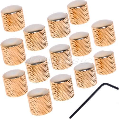14pcs Gold Guitar Dome Bronze Metal Knob Screw for Tele Guitar Quality Parts