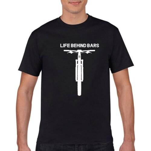 2021 Life behind bars mountain bike fashion white cyclist short sleeve brand clothing hiking motorcycle mens top