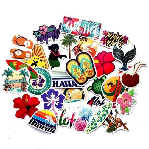 5Sets = 250PCS Summer Beach Surfing Swimming Lap Notebook Water Cup Stickers