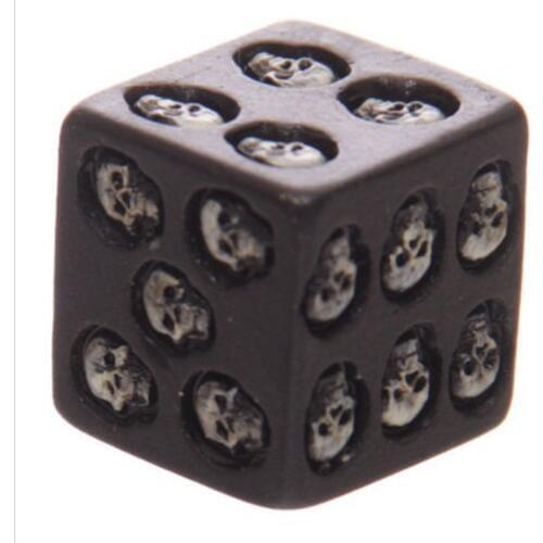 5pcs 6 Sided Resin Dice - Gothic Style with Skull Pips - Perfect for Tabletop Wargames and RPGs MTG TRPG Roleplaying Games