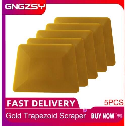 5PCS Car Film Tool Trapezoidal Soft Scraper Gold Scratchless Double Side Window Tint Tool Film Sticker Wrap Tool A50