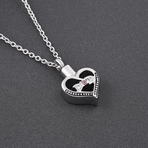 5 Colors Ash Urn Jewelry With Crystal Family Member Loss Cremation Urn Pendant Heart Urn For Dad Free Box Free Shipping