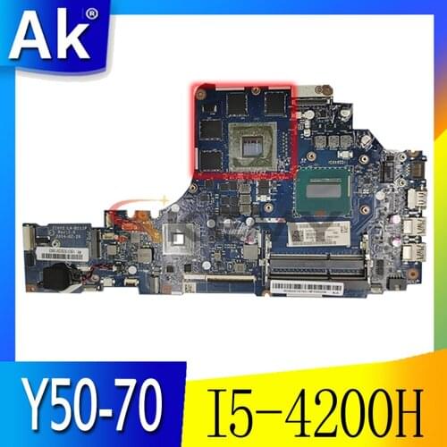Akemy ZIYY2 LA-B111P Main Board For Lenovo Ideapad Y50 Y50-70 Laptop Motherboard I5-4200H DDR3L GTX860M 2GB