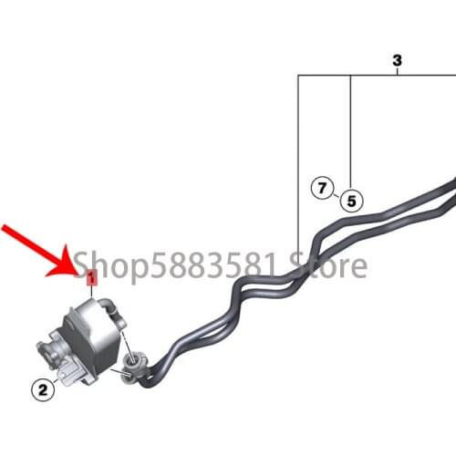 CAR oil radiator bm wE90 325I N52 E90 325I E90 330I gearbox oil cooler booster pump radiator cooling hose water tank hose