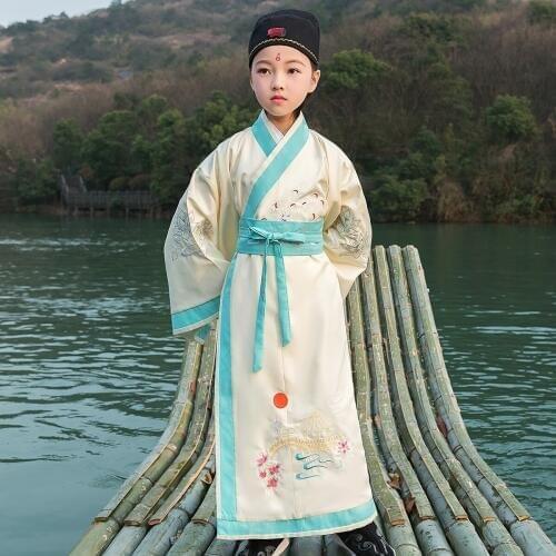 Boys Ancient Costume Hanfu Robe for Children Chinese Traditional Costume Tang Dynasty Student Dress Stage Performance Outfit