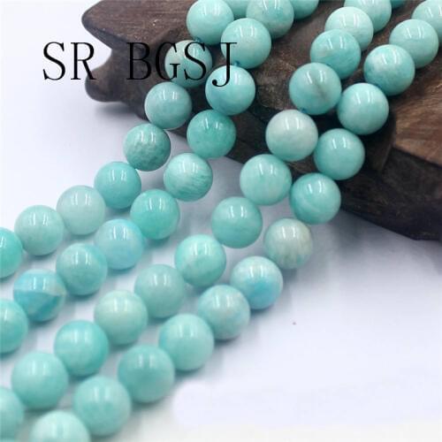 Free Shipping 6mm 8mm 10mm Amazonite Gems Stone Jewelry Accessories Round Beads Strand Wholesale 15"