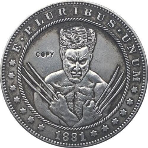 Hobo Nickel 1881-CC USA Morgan Dollar COIN COPY Type 123