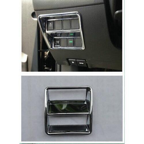 For Nissan Qashqai 2014 2015 Front Head Light Switch Button Chrome Cover Trim