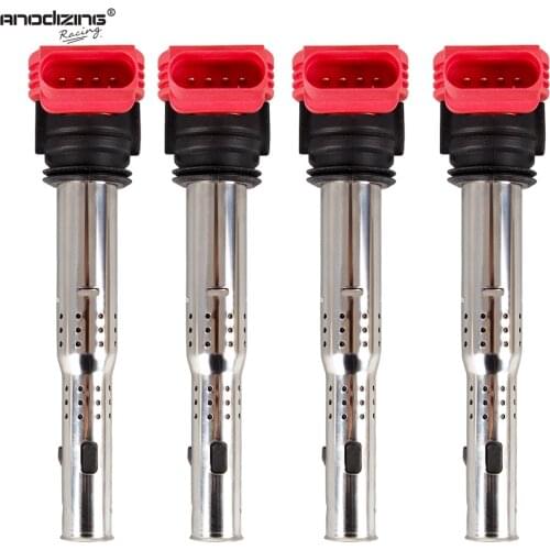 4Pcs Car Ignition Coil For VW Jetta Golf Passat Tiguan CC For Audi A3/4/5/6/7/8 TT Q3/5 R8 OEM NO. 06E905115 ABCDE 07K905715F