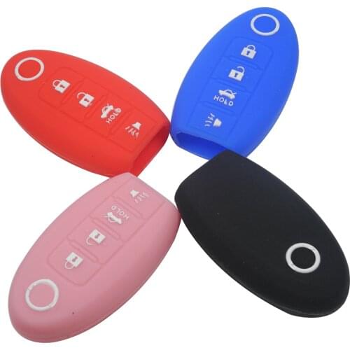 Kutery Silicone Rubber Car Key Cover Case For Nissan Tiida Altima Maxima Sentra Teana Xtrail Remote Key Protecor 4Buttons