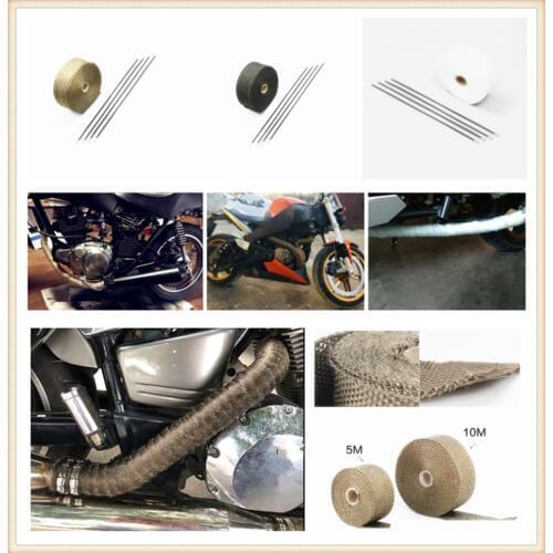 5m and 10m motorcycle exhaust pipe insulation tape Heat-proof winding manifold for HONDA CR80R 85R CRF150R CR125R 250R CRF250R