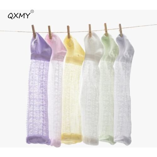 Baby Girl And Boy Newborn Socks Ultra-Thin Knee-High Mesh Anti-Mosquito Cotton 2020 Summer