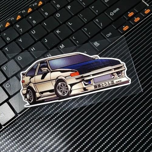 LuLuSticker#243 12x5.4cm Japan Anime Fujiwara Tofu AE86 Drifting Street Racing Cool Car Reflective Stickers Modification Decals